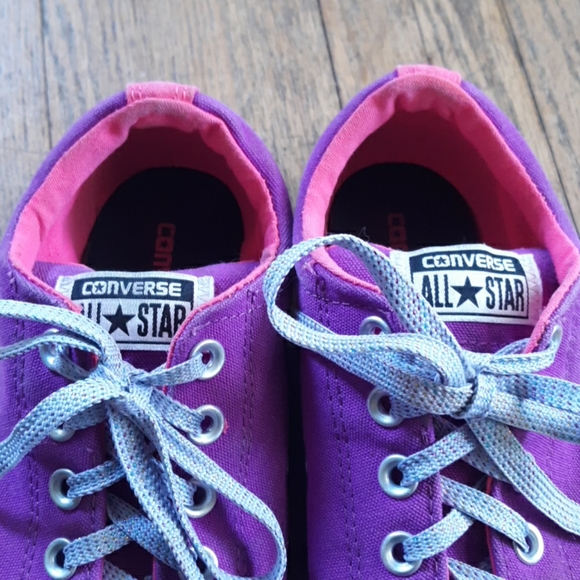 Converse All Star Shoes Purple & Pink Size 5 Adult - Picture 2 of 8